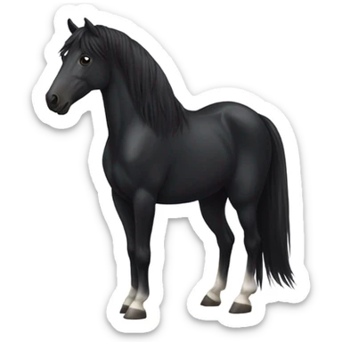 Black horse sticker