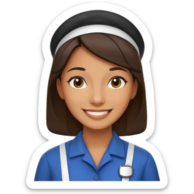 woman as a housekeeper in a hotel in town sticker