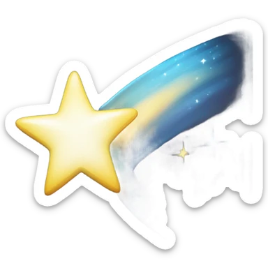 Bright shooting star sticker