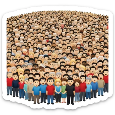 Crowded Costco sticker