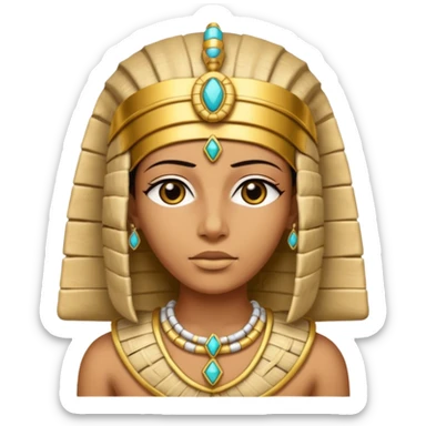 Mummy Pharaoh: Bandaged body with golden headdress and jeweled amulet.
 sticker