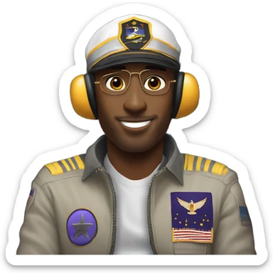 Kobe Bryant as a pilot  sticker