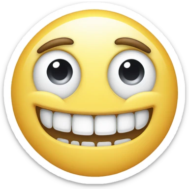 smiley with close teeth, clear lenses and lively eyes sticker