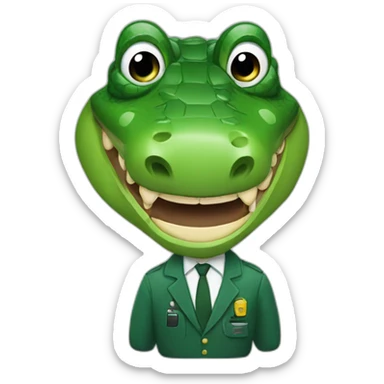 Zeman with a phone called alligator sticker