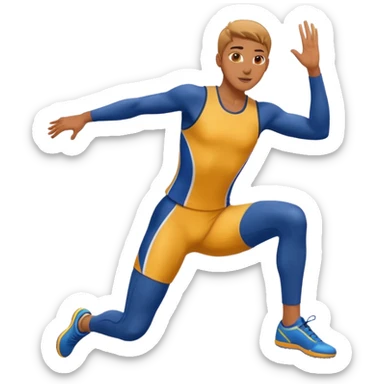 long jump sticker