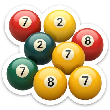 7 numbered billiard ball  sticker