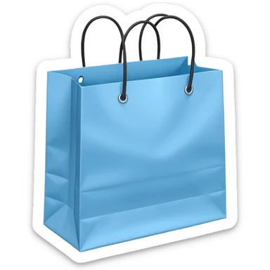 Bundle of Light blue shopping bags sticker
