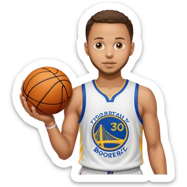 Steph curry with a basketball sticker