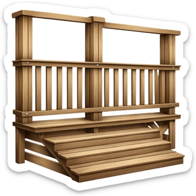 wooden balcony sticker