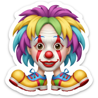clown got cold sticker