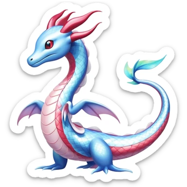 Milotic-Dragonair-Dratini-hybrid, full body sticker