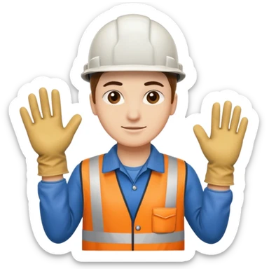 Stair Spotter + gloves, Apartment Movers. sticker