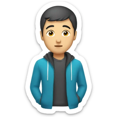 thinking kazakh guy sticker