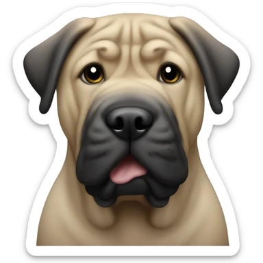  A black Shar pei sticker