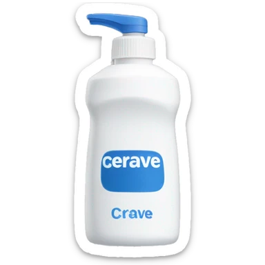 cerave washing foam bottle sticker