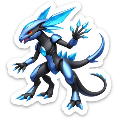 Shiny Aural Kecleon-Zekrom-Genesect-Fakémon-fusion (full body) sticker