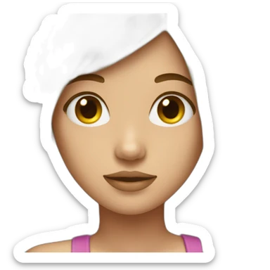 Girl with long bang sticker