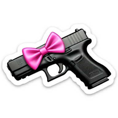 glock with a pink bow sticker