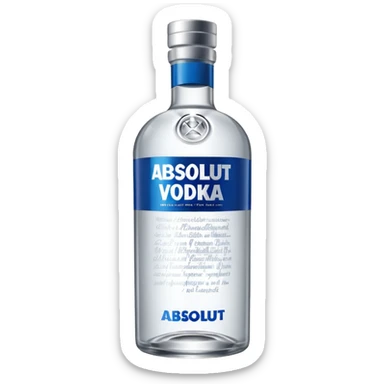 absolut vodka bottle sticker