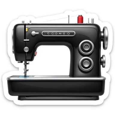 contemporary sewing machine sticker