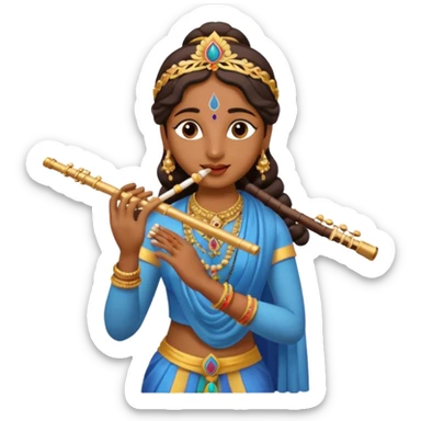 Radha krishna Radha krishna with flute emoji flute emoji sticker
