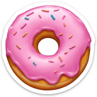 A pink donut  sticker