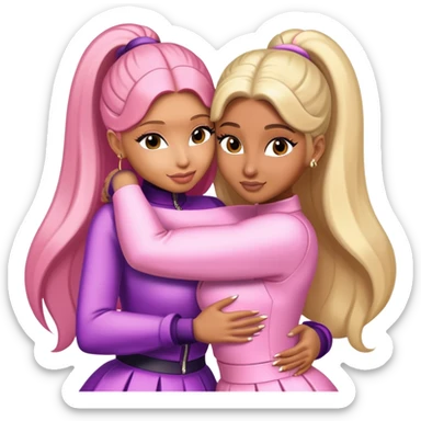 Nicki Minaj hugging Ariana grande sticker