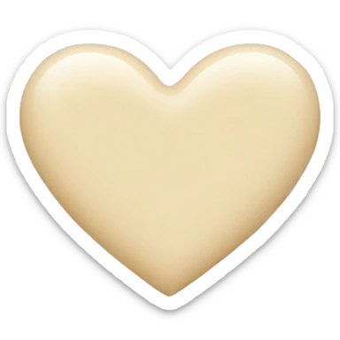 cream heart sticker