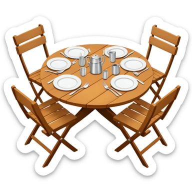 outdoor dinner table  sticker
