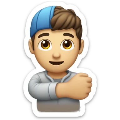 a person holding i love my bf sticker