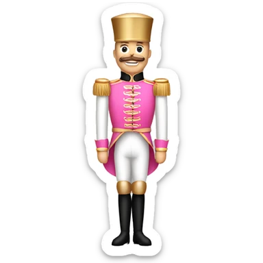 Pink nutcracker full body sticker