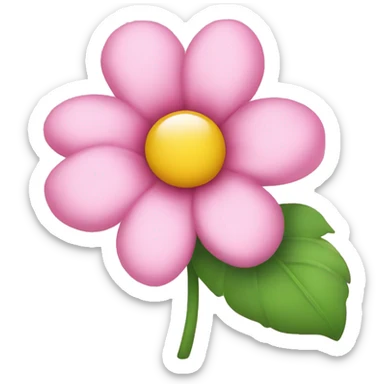 Cute pink flower sticker