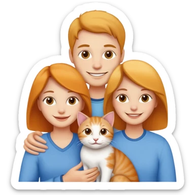 Familia e 1 gato sticker