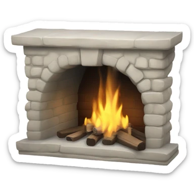 Kamin mit weihanchtlicher Dekoration  sticker