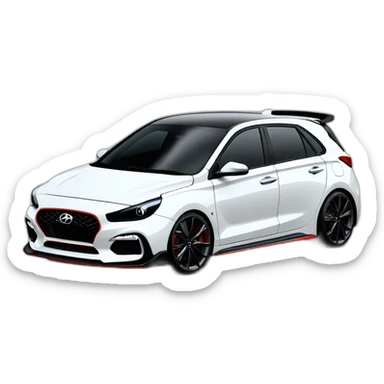 Hyundai i30n hatch white flow designs kit sticker