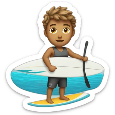 Windsurfer boy sticker
