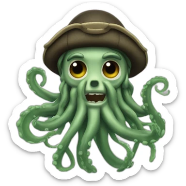 Davy Jones with tentacles sticker