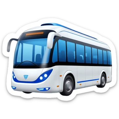 cyber clean luxury futuristic self driving bus auto vehicle sticker
