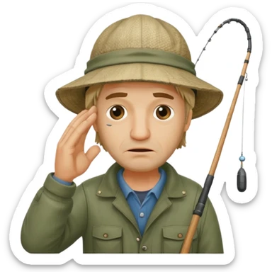 facepalm fisherman sticker