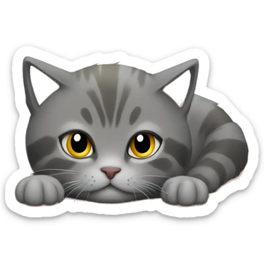 Cat is hiding under the bed During the  Fireworks  sticker