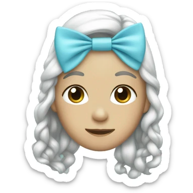 Light blue bows  sticker