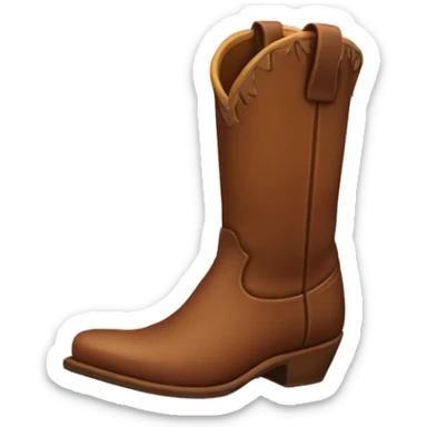 Brown cowboy boots sticker