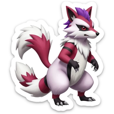 Skuntank-Obstagoon-Zangoose-fusion, full body sticker