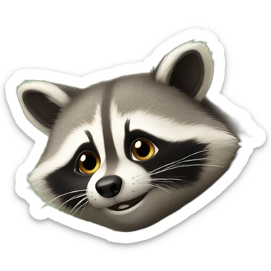 Cute racoon sticker