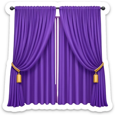 purple curtains open modern sticker