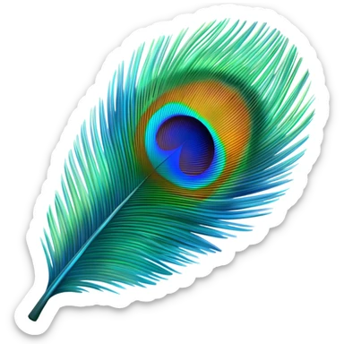 Feather of peacock sticker