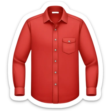 red cotton shirt sticker