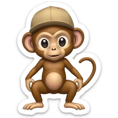 Hip hop monkey sticker