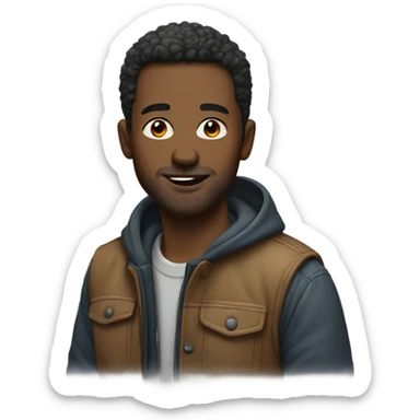 casual portrait of a man sticker