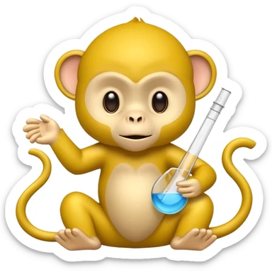 scienist and scienist item withyellow monkey sticker